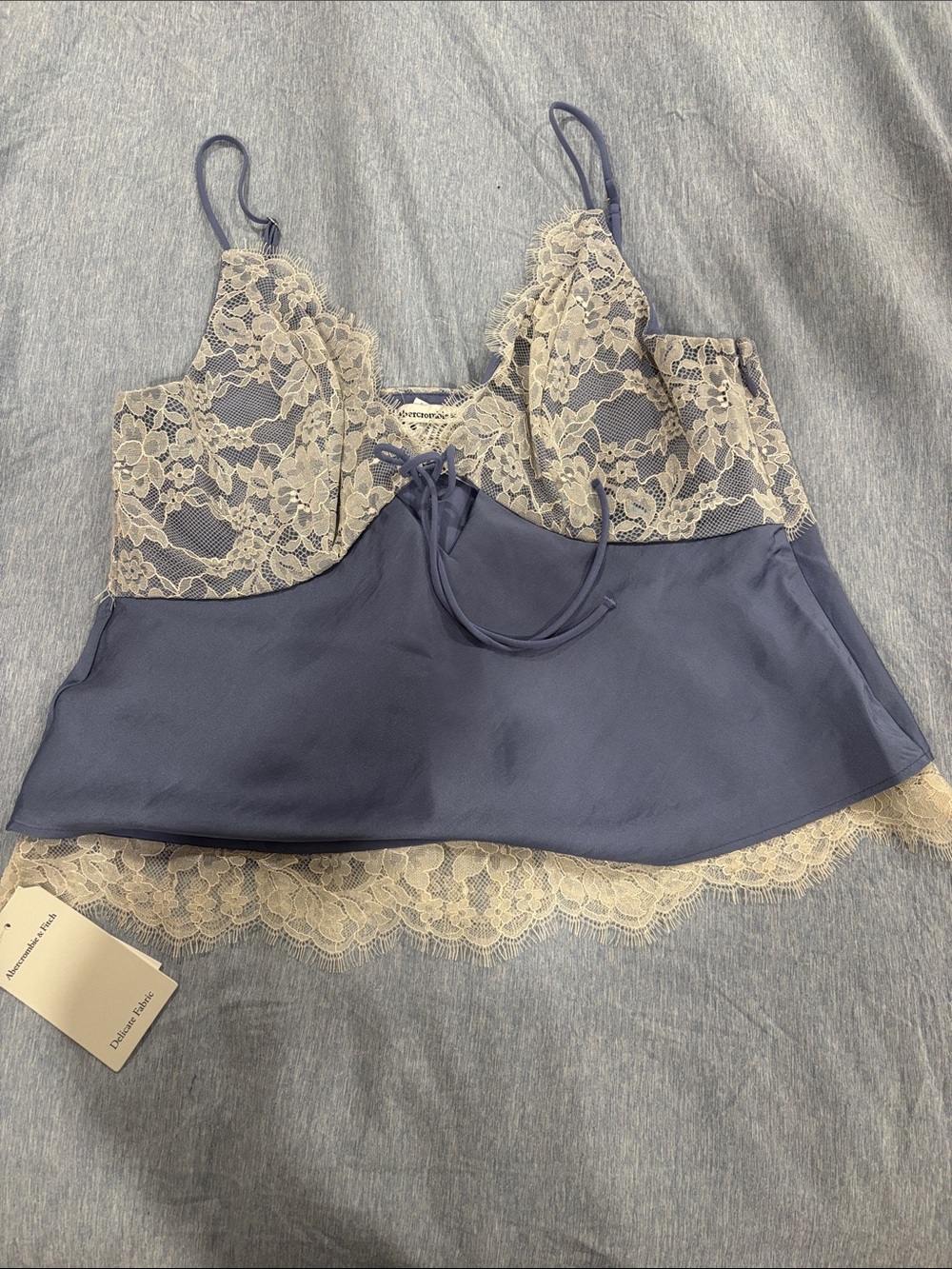 Abercrombie & Fitch Lavender Blue Lace-Trim Cami